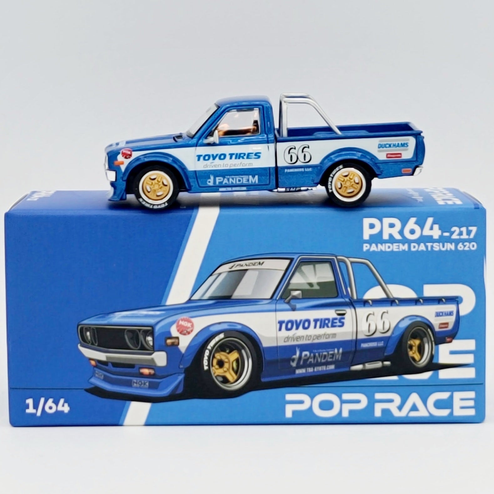 Pop Race Pandem Datsun 620 Pickup - 1:64, Toyo Tires (2025 Limited Edition)